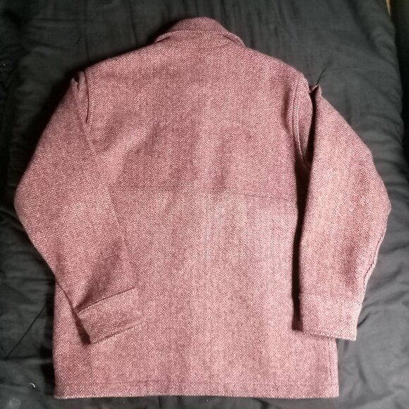 Vintage De Long Mt. Jefferson Wool Chore Coat Jacket Parka Herringbone - Picture 5 of 5